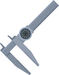 Poster - Slide caliper icon flat vector. Vernier micrometer. Calliper tool isolated
