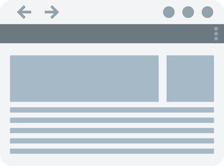 Poster - Computer browser icon flat vector. Window interface. Web internet isolated