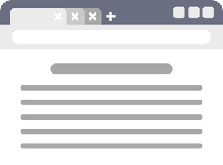 Poster - Browser screen icon flat vector. Internet computer. Website interface isolated