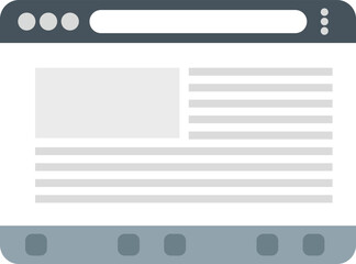 Poster - Website browser icon flat vector. Computer internet. Web screen isolated