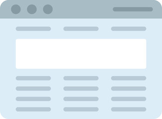Poster - Browser template icon flat vector. Computer interface. Website tab isolated