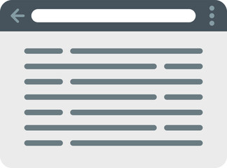Poster - Old browser icon flat vector. Window internet. Bar interface isolated