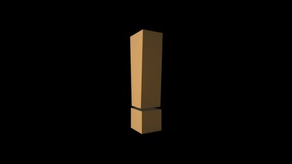 Poster - Exclamation mark. Computer generated 3d render