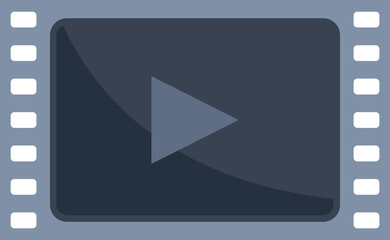 Poster - video play icon flat vector. web button. web media isolated