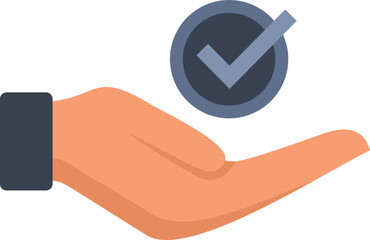 Poster - Care customer icon flat vector. Call contact. Service center isolated