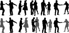 Dancing Couples Silhouettes