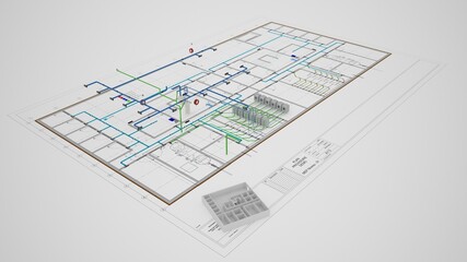 architecture 3d hvac