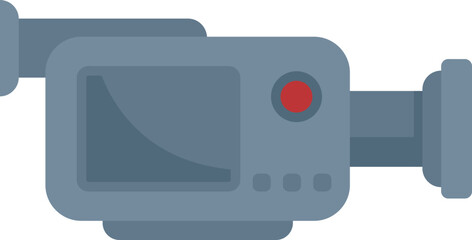 Poster - tv camera icon flat vector. live video. online stream isolated