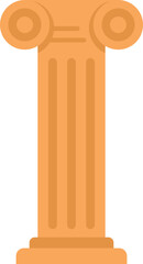 Poster - greek column icon flat vector. roman pillar. ancient greece isolated