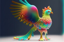 Multicoloured Phoenix Illustration
