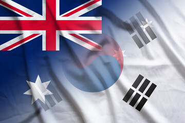 Australia and South Korea government flag international negotiation KOR AUS