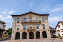Town Hall Of The Municipality Of Astigarraga Next To The City Of San Sebastián In Gipuzkoa. Basque Country