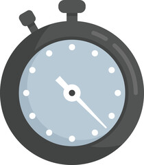 Poster - Stop watch icon flat vector. Timer clock. Stopwatch time isolated