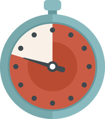 Poster - Second stopwatch icon flat vector. Watch timer. Countdown clock isolated