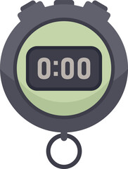 Poster - Alarm stopwatch icon flat vector. Stop clock. Watch timer isolated