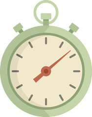 Poster - Hand stopwatch icon flat vector. Sport watch. Clock timer isolated