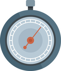 Sticker - Button stopwatch icon flat vector. Stop timer. Countdown watch isolated