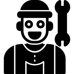 Canvas Print - Plumber Icon