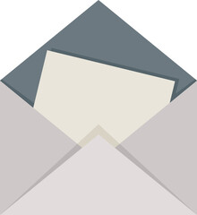 Poster - envelope card icon flat vector. send message. email paper isolated