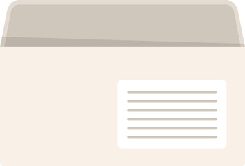 Poster - note envelope icon flat vector. mail letter. email paper isolated