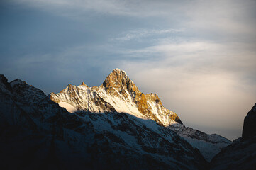 Last light on the mountains