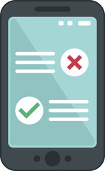 Poster - Tablet compare icon flat vector. Scale balance. Money finance isolated