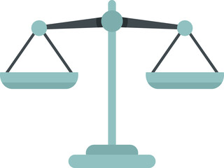 Poster - Scales icon flat vector. Comparison balance. Weight compare isolated
