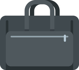 Poster - Laptop case icon flat vector. Briefcase bag. Business suitcase isolated