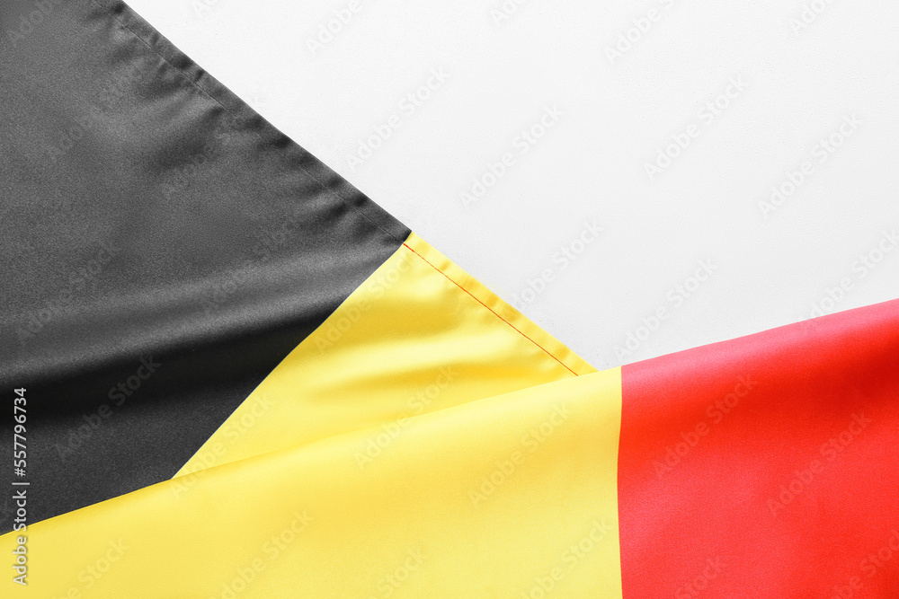 Belgium flag on light background