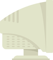Poster - Monitor icon flat vector. Computer display. Pc screen isolated