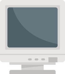 Sticker - Display icon flat vector. Pc desktop. Computer screen isolated