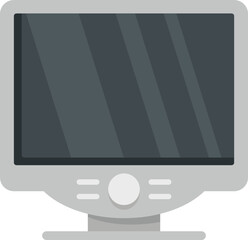 Poster - Flat monitor icon flat vector. Pc display. Computer screen isolated