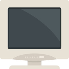 Poster - Monitor technology icon flat vector. Computer screen. Blank display isolated