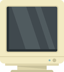 Poster - Macintosh monitor icon flat vector. Computer screen. Display modern isolated
