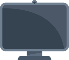 Poster - Web camera monitor icon flat vector. Computer screen. Display modern isolated