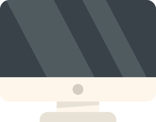 Poster - Monitor interface icon flat vector. Screen computer. Modern display isolated