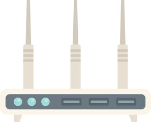 Poster - Switch modem icon flat vector. Wireless device. Internet wifi isolated