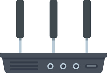 Poster - Wireless modem icon flat vector. Wifi internet. Lan hub isolated