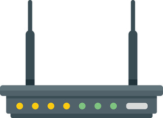 Poster - Device modem icon flat vector. Wifi internet. Network lan isolated