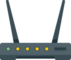 Poster - Wlan modem icon flat vector. Wifi internet. Network wireless isolated
