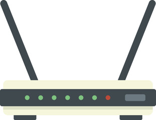 Poster - Antenna modem icon flat vector. Wifi internet. Usb server isolated
