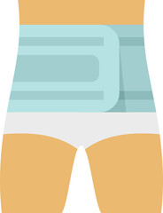 Poster - Man bandage icon flat vector. Damage body. Fracture accident isolated