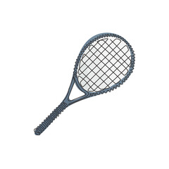 Poster - Continuous one line drawing tennis racket, tennis gear for game. Tennis court sport. Tennis as sport, hobby, classes. Outdoor activity. Swirl curl style. Single line design vector graphic illustration