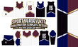 Golden Jersey Design Apparel Sport Wear layout pattern 311 for Soccer Football E-sport Basketball volleyball Badminton Futsal t-shirt