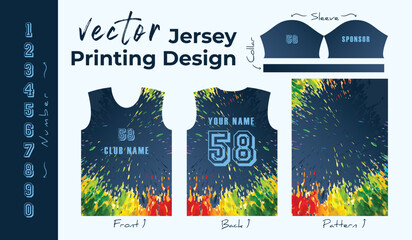 Abstract vector design for jersey printing,
Background pattern for sports team jersey