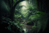 Fototapeta Natura - Inside a rain forest