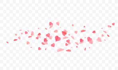 Poster - Hearts Shape confetti Background. Valentines Day Vector Template Design.