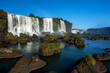 A view of one of the many waterfalls on the Brazilian side of Iguazu Falls.