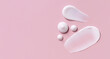 © Екатерина Клищевник - cosmetic smears cream texture on pastel pink background