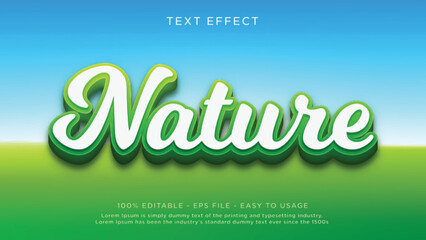 Aufkleber - Nature 3d editable text effect